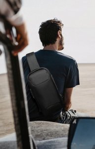 Antykradzieżowy PLECAK miejski BANGE na JEDNO ramię TSA USB 15