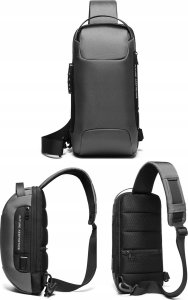 Antykradzieżowy PLECAK miejski BANGE na JEDNO ramię TSA USB 3