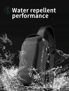 Antykradzieżowy PLECAK miejski BANGE na JEDNO ramię TSA USB 6