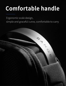 Antykradzieżowy PLECAK miejski BANGE na JEDNO ramię TSA USB 10