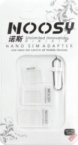 OEM Zestaw Adapterów Nano Sim/Micro,Micro Sim i Nano/Sim (NOOSY 3w1) biały 1