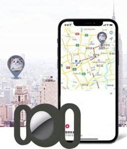 OEM AirTag Case na obrożę / pasek / szelki BLACK / CZARNY 5