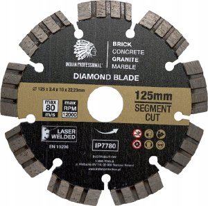 INDIAN PROFESSIONAL TARCZA DIAMENTOWA 125mm SEGMENT TURBO CUT  INDIAN PROFESSIONAL 1