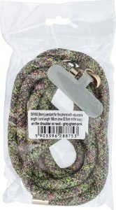 OEM Zawieszka SWING (8mm) do telefonu z regulacją długości / długość sznura 165cm (max 82,5cm w pętli) / na ramię lub szyję - szaro zielono różowy 6