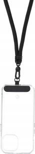 OEM Zawieszka SWING (8mm) do telefonu z regulacją długości / długość sznura 165cm (max 82,5cm w pętli) / na ramię lub szyję - czarny 2