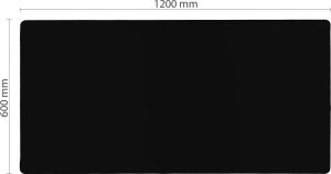 OEM Podkładka pod mysz i klawiaturę dla graczy 1200 x 600 x 2 mm czarna z obszyciem 2