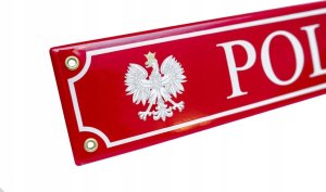 Tablica rejestracyjna Polska PL1 40x8cm - metal emaliowany 3
