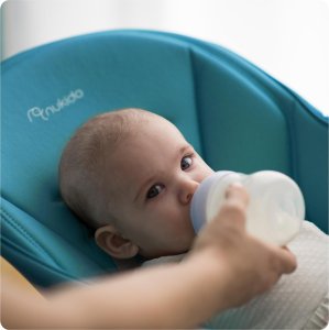 Nukido Krzesełko do karmienia ze stolikiem, leżaczek Belo ciemno niebieskie 4