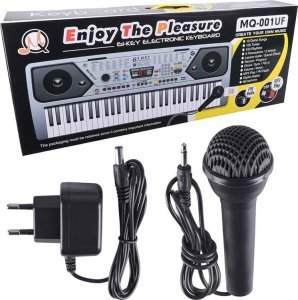 Q 001 UF Keyboard klawisze organy z mikrofonem dla dzieci USB MP3 radio 8