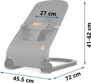 Nukido Leżaczek bujaczek z zabawkami NK-52 Nukido - szary 6