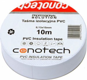 Conotech Taśma izolacyjna biała PVC 0,13x15x10m NS 1