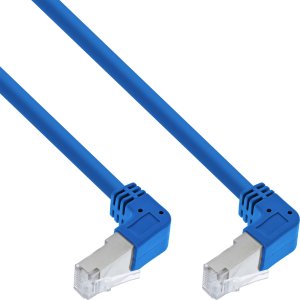 InLine e two side down angled, S/FTP, Cat.6, 250MHz, PVC, 1.60m 1