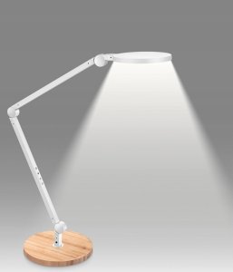 Lampka biurkowa CEP Lampka na biurko CEP CLED-0350, Giant, biały z el. drewna 2