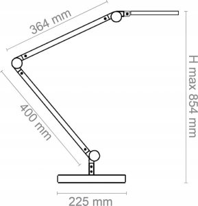 Lampka biurkowa CEP Lampka na biurko CEP CLED-0350, Giant, biały z el. drewna 5