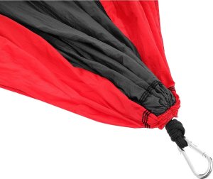 Enero HAMAK TURYSTYCZNY 2 OSOBOWY 270X140CM CZARNO CZERWONY 5