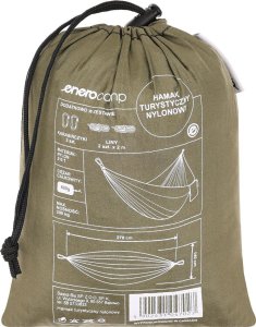 Enero HAMAK TURYSTYCZNY 2 OSOBOWY 270X140CM ZIELONO CZARNY 8