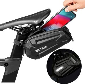 Sakwa Rowerowa Wildman Bicycle Saddle Bag Xt7 Etui Torba Na Rower Uchwyt Rowerowy Pod Siodełko 1.2L Czarna 1