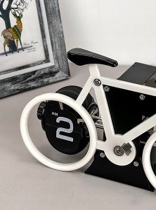 OEM Zegar biurkowy elektroniczny ROWER Flip biały HY-F087 2