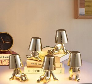 Lampka biurkowa OEM Lampka nocna GOLD MAN Art Deco stojący (wzór 8) MLTL 4