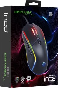 Mysz Inca INCA Gaming Maus IMG-GT16   6400 DPI, RGB, 7 Tasten, USB, SW retail 6