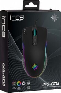 Mysz Inca INCA Gaming Maus IMG-GT15   4800 DPI, RGB, 7 Tasten, USB, SW retail 6