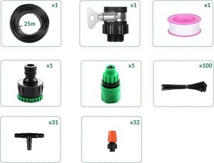 ZOLTA Kurtyna wodna 25m + adapter z szybkozłączką reduktor do węża 2