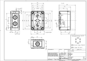 SPELSBERG Obudowa, puszka pusta, TK PS 97-8-m 94x65x81 IP66, szara, z metrycznymi tłoczeniami 3