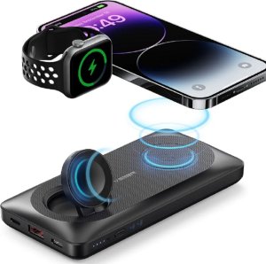 Powerbank Veger VEGER powerbank 10 000 mAh z ładowaniem indukcyjnym kompatybilny z MagSafe PD QC3.0 3A 22,5W MagMulti (W1156) czarny 4