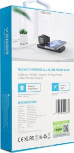 Powerbank Veger VEGER powerbank 10 000 mAh z ładowaniem indukcyjnym kompatybilny z MagSafe PD QC3.0 3A 22,5W MagMulti (W1156) czarny 9
