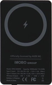 Powerbank Audi Audi Induction Powerbank 15W 5000mAh gray/gray Big Logo MagSafe AU-MWPB5000-GT/D1-GY 5