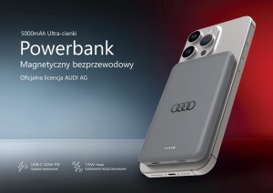 Powerbank Audi Audi Induction Powerbank 15W 5000mAh gray/gray Big Logo MagSafe AU-MWPB5000-GT/D1-GY 8