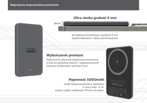 Powerbank Audi Audi Induction Powerbank 15W 5000mAh gray/gray Big Logo MagSafe AU-MWPB5000-GT/D1-GY 9