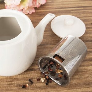 Orion Dzbanek z zaparzaczem do herbaty porcelanowy biały MONA 700 ml 6