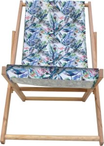 Enero LEŻAK DREWNIANY CLASSIC BLUE FLOWERS 3