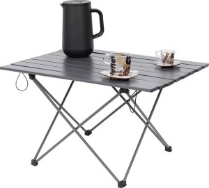 Enero STOLIK TURYSTYCZNY SKŁADANY 68x46x40CM ALUMNIUM SZARY W POKROWCU 2