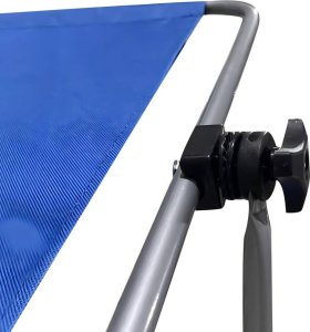 Enero LEŻAK SKŁADANY PLAŻOWY Z DASZKIEM NA KÓŁKACH 116x62x60-90CM NIEBIESKI 6