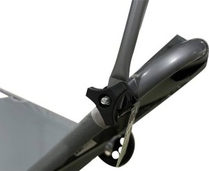 Enero LEŻAK SKŁADANY PLAŻOWY Z DASZKIEM NA KÓŁKACH 116x62x62-90CM SZARY 9