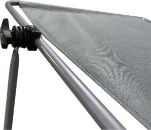 Enero LEŻAK SKŁADANY PLAŻOWY Z DASZKIEM NA KÓŁKACH 116x62x62-90CM SZARY 10