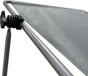 Enero LEŻAK SKŁADANY PLAŻOWY Z DASZKIEM NA KÓŁKACH 116x62x62-90CM SZARY 7