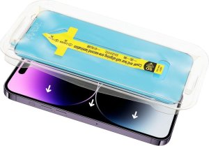 OEM 5D Full Glue Tempered Glass - do iPhone 14 Pro czarny + aplikator 4