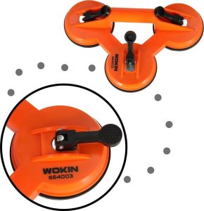 Przyssawka uchwyt próżniowy do przenoszenia szyb szkła glazury płytek 3x11,5cm 75kg 4