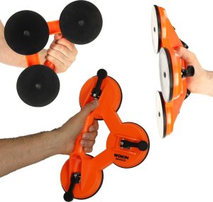 Przyssawka uchwyt próżniowy do przenoszenia szyb szkła glazury płytek 3x11,5cm 75kg 6