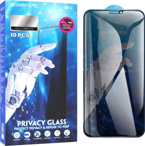 Borofone Hartowane Szkło Bf7 Diamond Armor Full Screen Anti-Spy Do Iphone Xs Max/11 Pro Max - 10 Sztuk 1