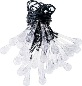 Lampki solarne ogrodowe sople 6,5m 30LED zimny biały 3