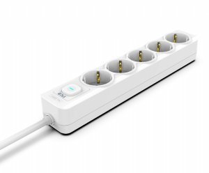 Inca INCA listwa zasilająca IPW-44GB 5-gniazdowa, LED Anz. biały 1,5m 2