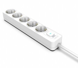 Inca INCA listwa zasilająca IPW-44GB 5-gniazdowa, LED Anz. biały 1,5m 3