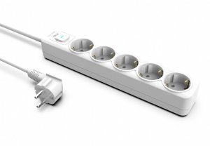 Inca INCA listwa zasilająca IPW-44GB 5-gniazdowa, LED Anz. biały 1,5m 4