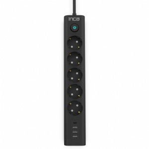Inca INCA listwa zasilająca IPW-44TU 5-gniazdowa 3xUSB-A+1xUSB-C 1,5m 2