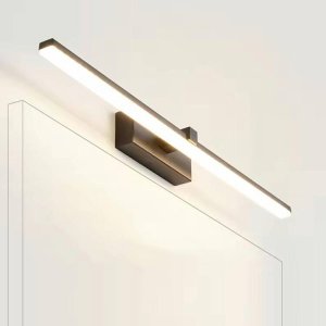 Kinkiet Aptel KINKIET łazienkowy LED do montażu nad lustrem 40cm czarny ZD121 5