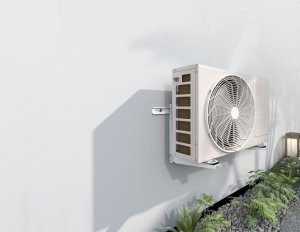 InLine ® Bracket for split air conditioner outdoor unit or heat pump, wall bracket, white 7